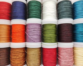 Polyester round waxed yarn 0.5 mm 10 m micro macrame cord color selection jewelry making beading thread leather thread craft ideas sewing thread