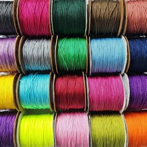 10 Meters 0.6mm Round Braided Nylon Thread 55 Colors, Micro Macrame Cord Jewelry Making Shamballa Beading Thread Color Selection image 7