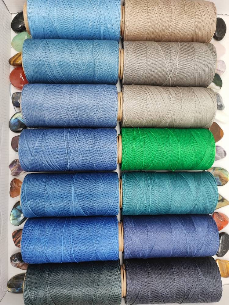 Gewachstes Baumwollband – 1 Mm Dick, 10 M, Farbe Sea Grün, Rund