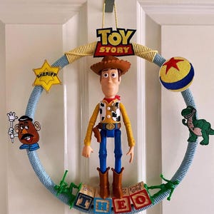 Toy Story personalised kids bedroom door hoop sign