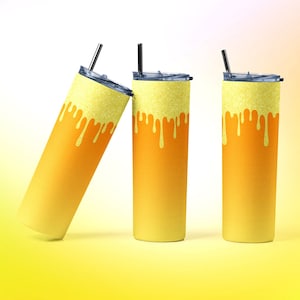 PNG SVG honey drip bee tumbler wrap Sublimation download clipart image design yellow dripping tumbler wrap Digital Download