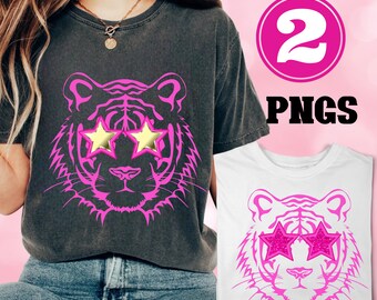 3 Preppy Pink Mascot With Star Eyes PNG Digital Download Sublimation Trendy Shirt Preppy