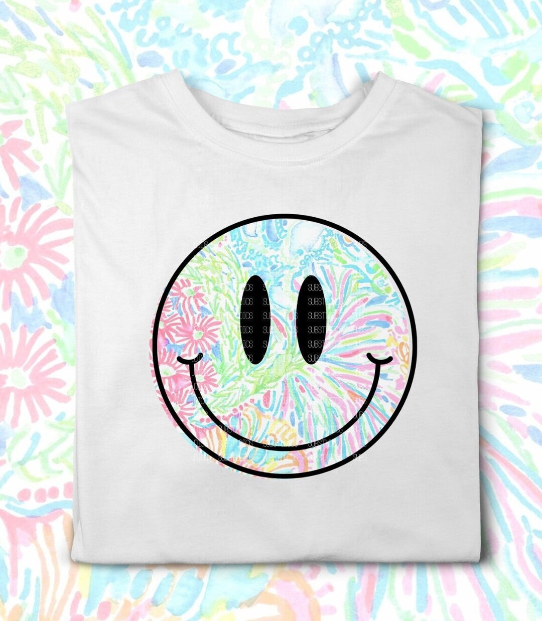 Preppy PNG Pink Smiley Face Preppy Lilly Pattern Smiley Face - Etsy