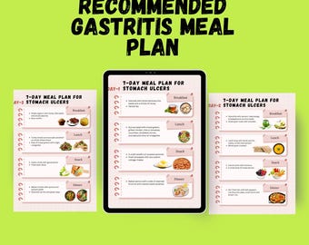 Gastritis 7-Day Meal Plan | 28 Stomach Ulcer Friendly Recipes | Digital Download | Anti-Inflammatory Gut Healing Diet Plan Instant Download