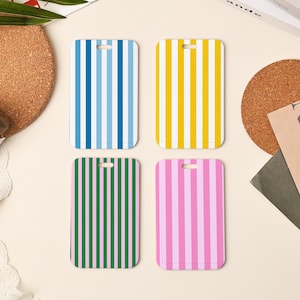 Customized Color Stripe Badge Holder, Durable and Stylish ID Badge Case, Slide Closure ID Holder, Add on for Lanyard, ID Card Protector Gift
