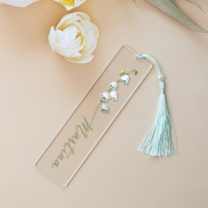 Birth Floral Bookmark with Tassel, Custom Month Flower Bookmark, Gift For Students Kinds, Unique Aesthetic Bookmarks for Women