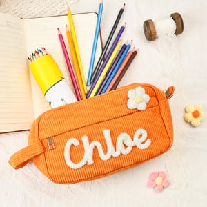 Personalized Pencil Case for Kids, Custom Handmade Name Corduroy Pencil Case, Back To School Gift, Boys Girls Pencil Pouch, Birthday Gifts