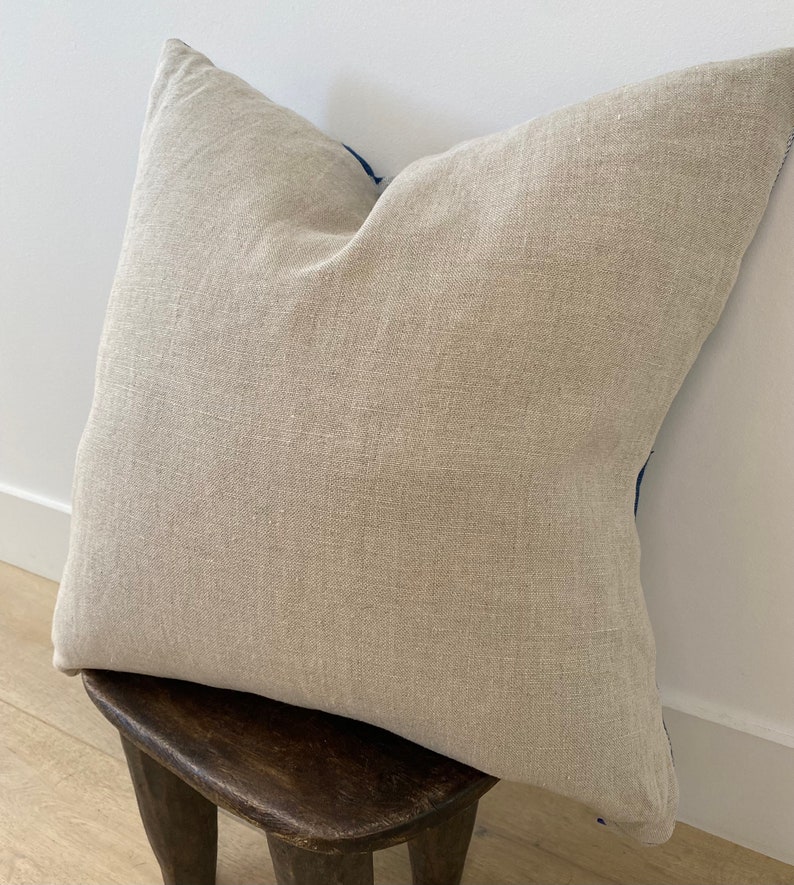 Mud Cloth Pillow Cover Blue Striped Throw Pillow West Etsy