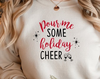 Urlaubs Sweatshirt, Weihnachten Sweatshirt, Geschenke für Sie, Geschenke für Frauen, Geschenke, Wein Geschenke, Cocktail Geschenke, Weihnachtscocktails