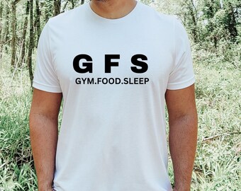 Gym Tee, Gym Shirt, GFS Shirt, GFS Tee, Gym Essen Schlaf, Gym, Gym Liebhaber, Gym Kopf t, Gym Kopf, Workout Shirt, Workout Tee,