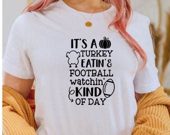 Fußball Shirt, Fußball T-Shirt, Türkei Tag T, Herbst Shirts, Herbst T-Shirt, Geschenke für Sie, Geschenke für Frauen, Süßes Herbst T-Shirt, Thanksgiving T-Shirt