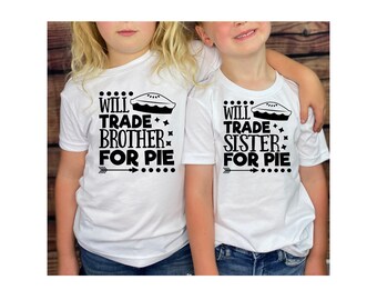 Brother Tees, Türkei Tag, Dankbar, Familie Tee, Pie Tees, Herbst T-Shirts, Herbst T-Shirt, Geschenke für Kleinkind, Geschenke für Kinder, Thanksgiving Tee
