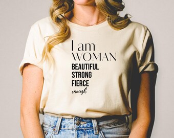Frauen-T-Shirt, Frauen-T-Shirt, Damen-T-Shirt, Mama-T-Shirt, Mama-Shirt, ich bin heftig, ich bin stark, Affirmative T-Shirt, Muttertagsgeschenk, Muttertags-T-Shirt, Mama-Geschenke