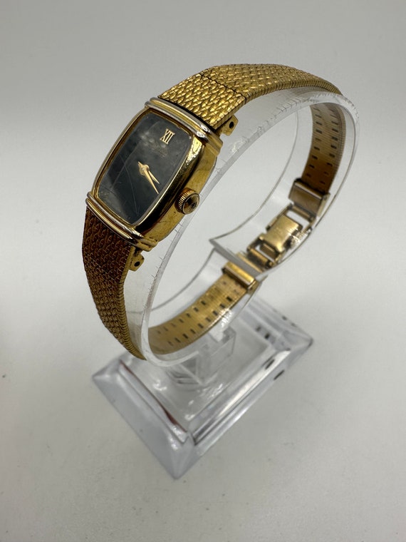 Vintage Seiko Ladies Tank Square Watch Dress Gold Tone Japan