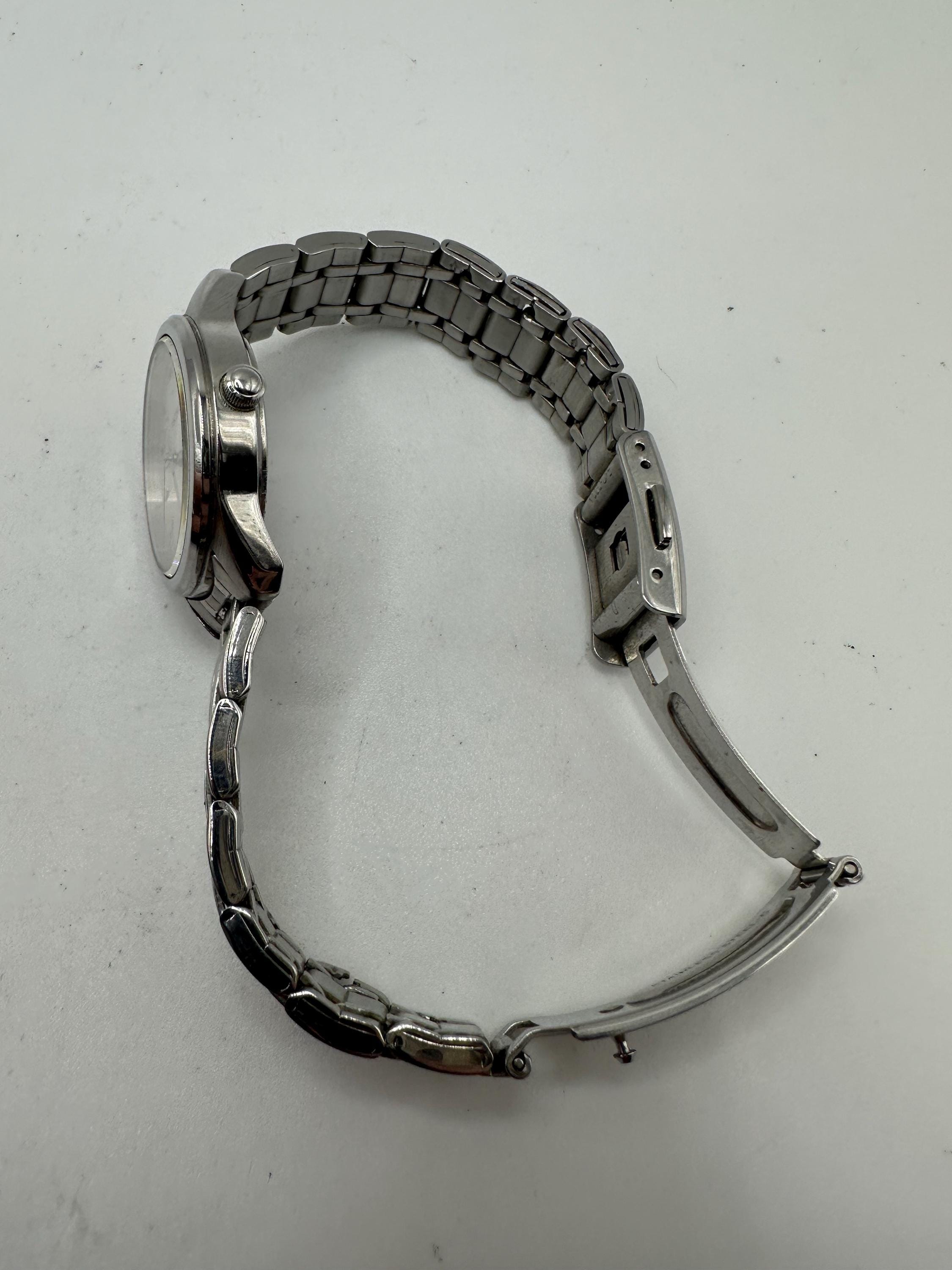 Seiko Ladies Watch Vintage Stainless Mesh Weave Bracelet Silver Round Dial Seiko Vintage Ladies 7N82 Silver Tone Circle Watch Gift Her  main image 3