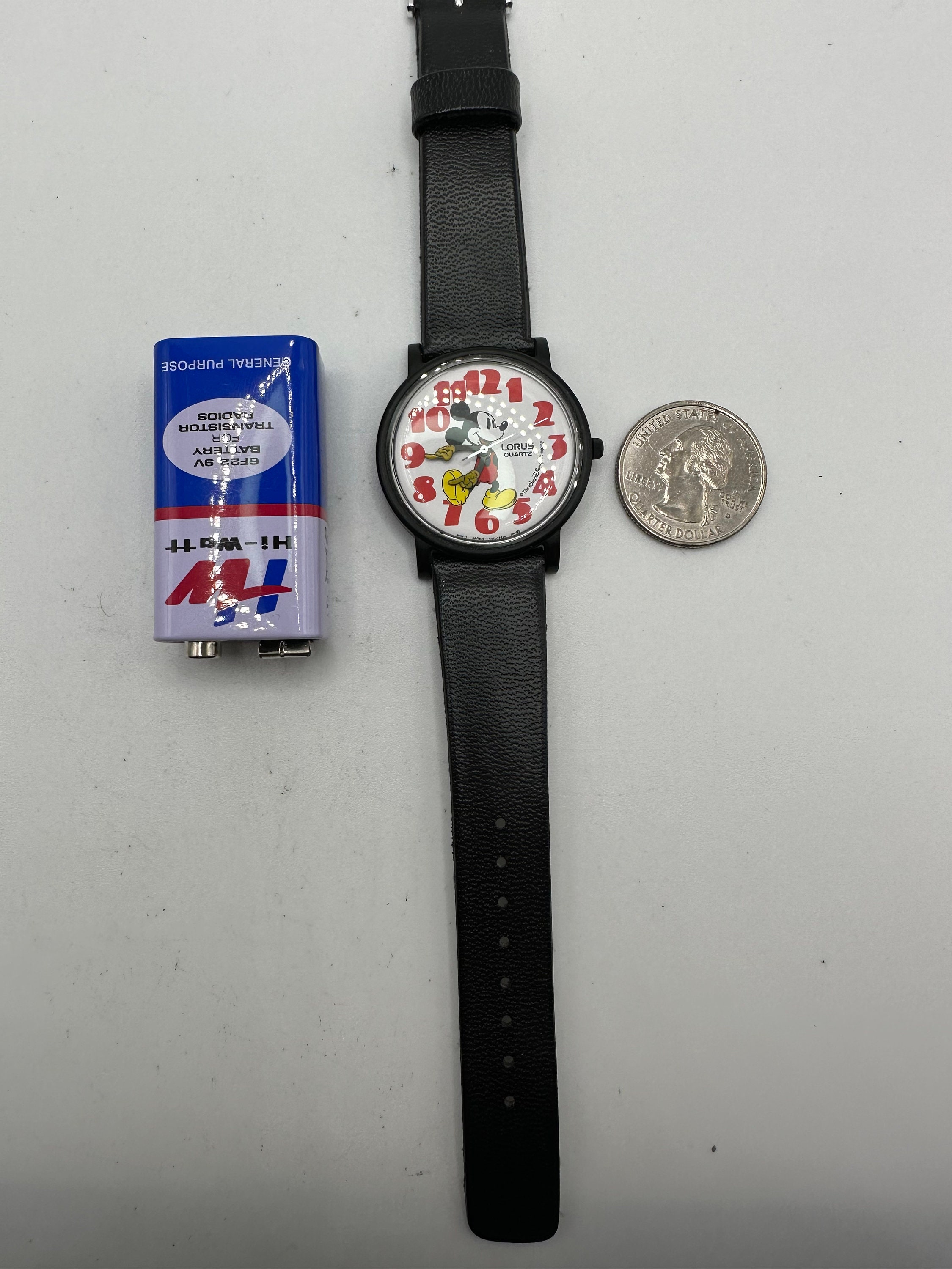 Vintage Lorus by Seiko 36mm Mickey Mouse Disney Black