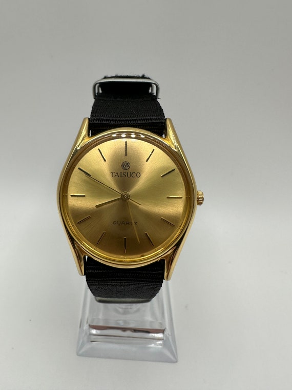 slim fit dress slacks Vintage Gold-Plated Citizen Tank 32-1605 Watch 1974