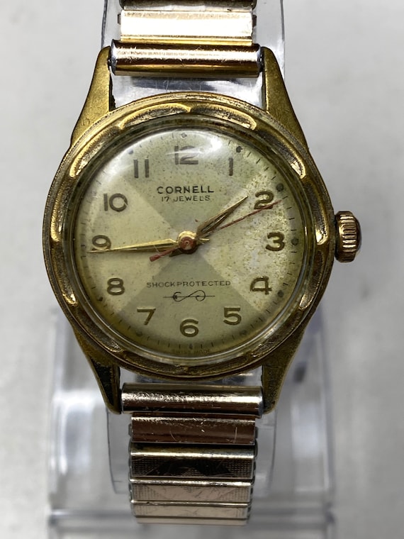 Antique Cornell 32mm 17 jewels mechanical wind go… - image 1