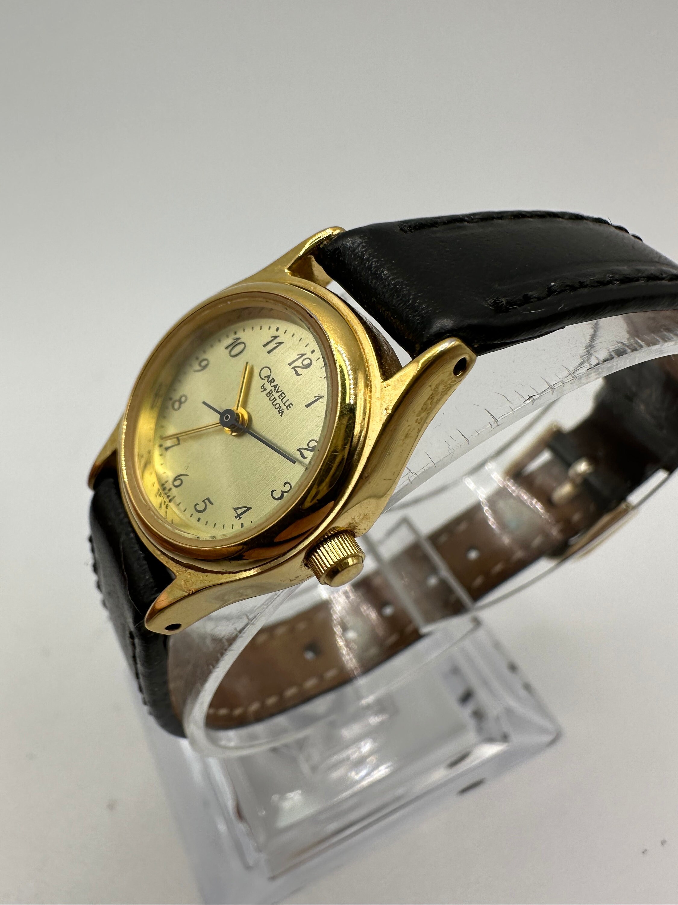 Vintage Caravelle by Bulova Ladies Gold Tone Dress Watch 