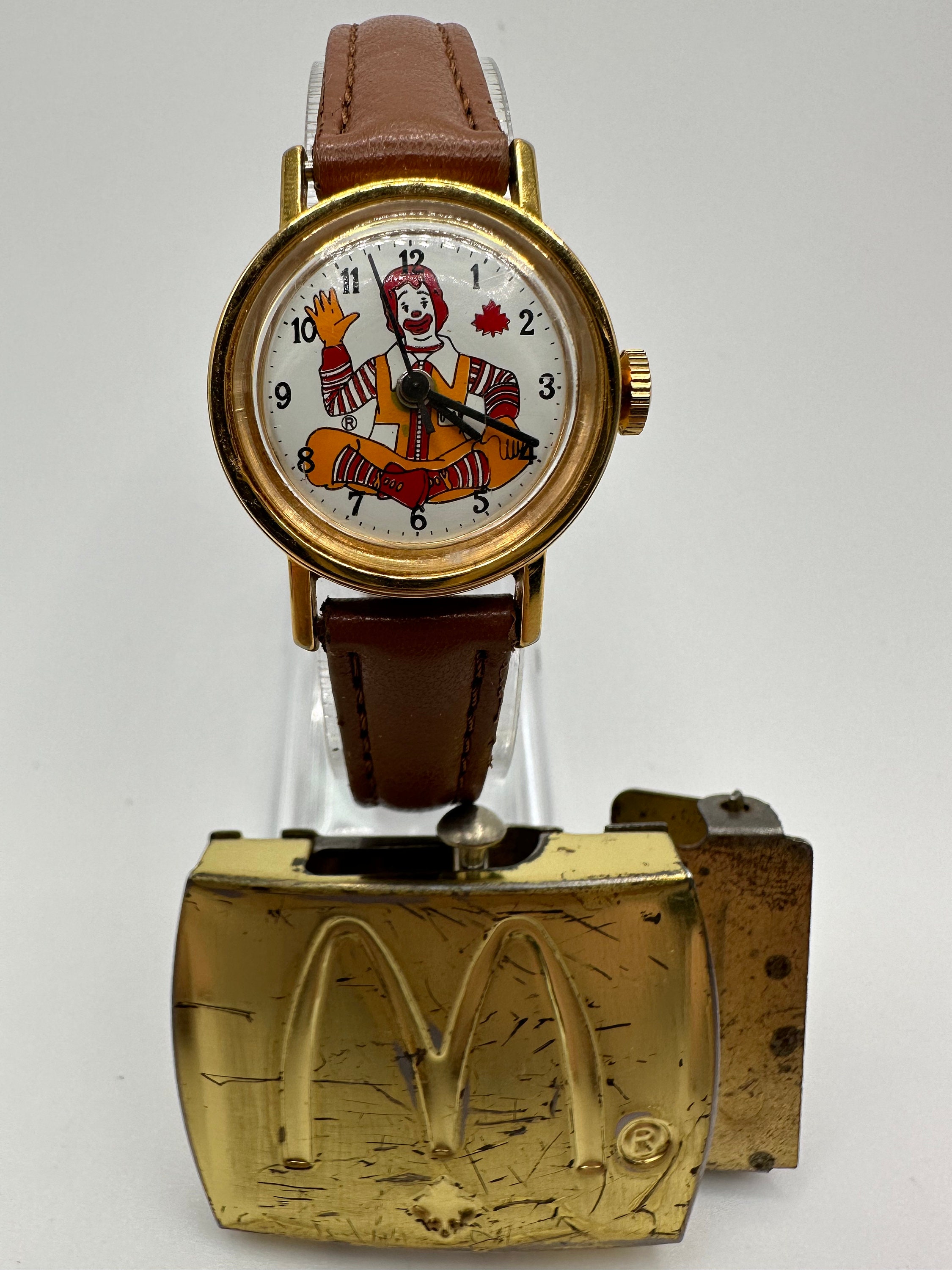 Vintage Mcdonald's Ladies Timex Mechanical Wind Watch With Buckle