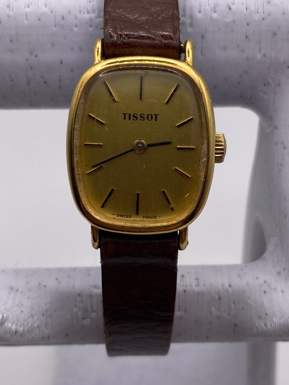 RARE tissot le locle mechanical wind gold tone lad