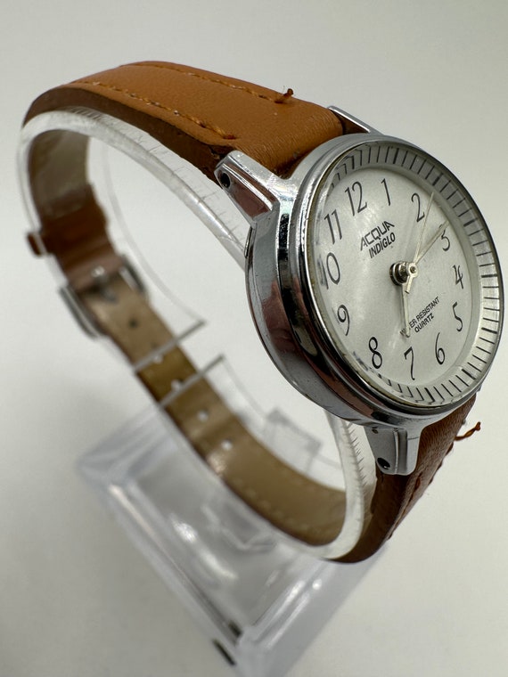 vintage Acqua by Timex ladies indiglo Watch silve… - image 3