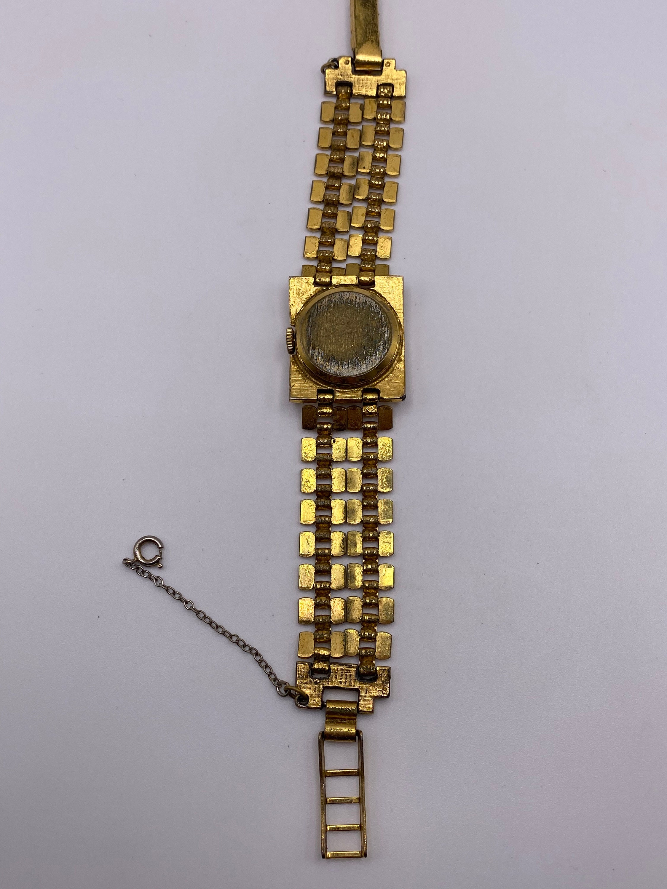 VINTAGE Gold Tone Vendome 3 Chain Strand Deco Women’s Watch Vintage Vendome Mechanical Wind Gold Tone Chain Bracelet  main image 3