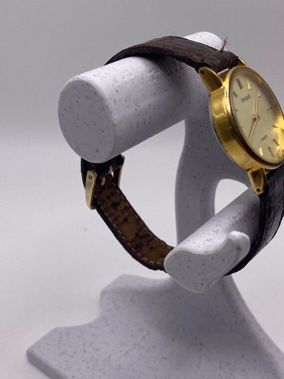 Vintage Pulsar by Seiko 26mm Gold Tone Quartz Japan Watch