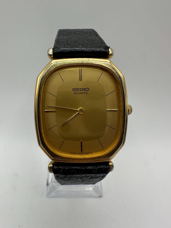 Sarinco Seiko RARE 7800 5349 Ladies Gold Tone Oval Tank Watch Gift Her