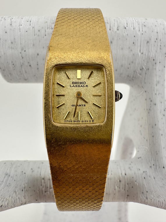 SEIKO　セイコー　ラサール　LASSALE　ハイライン　レディース3 Seiko Lassale RARE Vintage Ladies Mesh Tank Watch Gold Tone Square