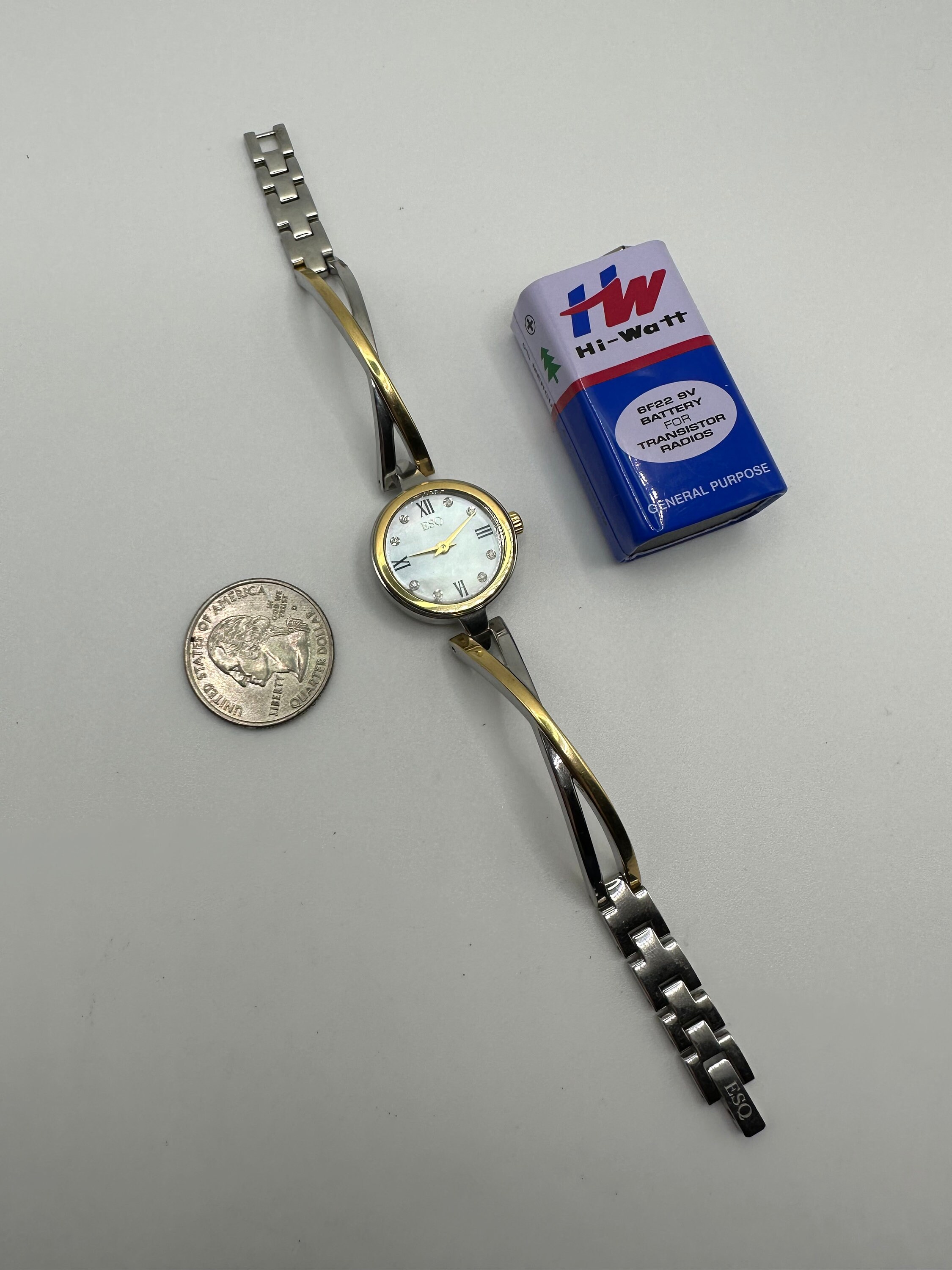 ESQ by Movado Ladies Gold and Silver Quartz Watch Mother of  display picture 1