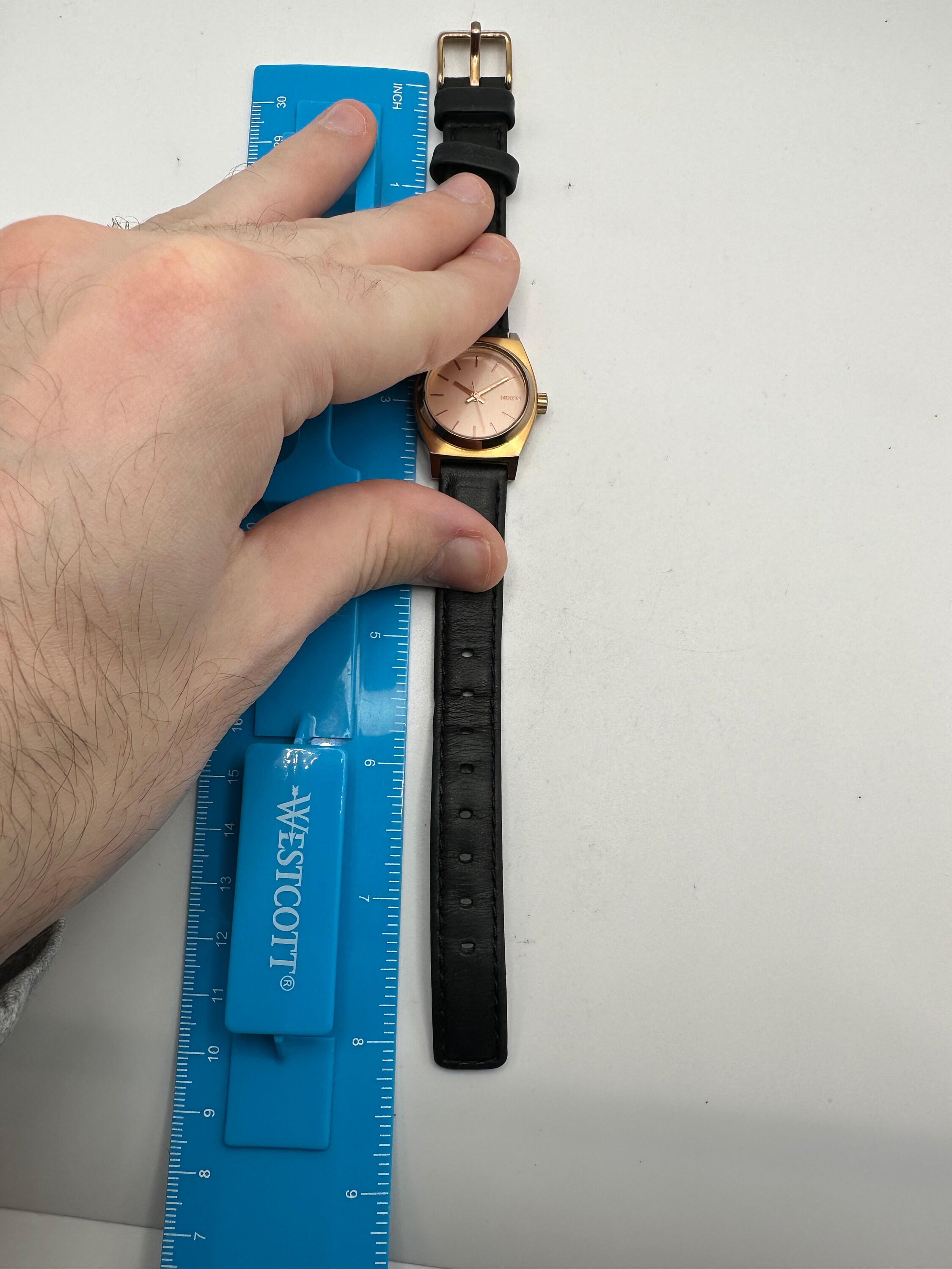 Nixon Minimized The Small Time Teller Watch - Rose Gold Nixon Minimized the Small Time Teller Rose Gold Ladies Watch  main image 2