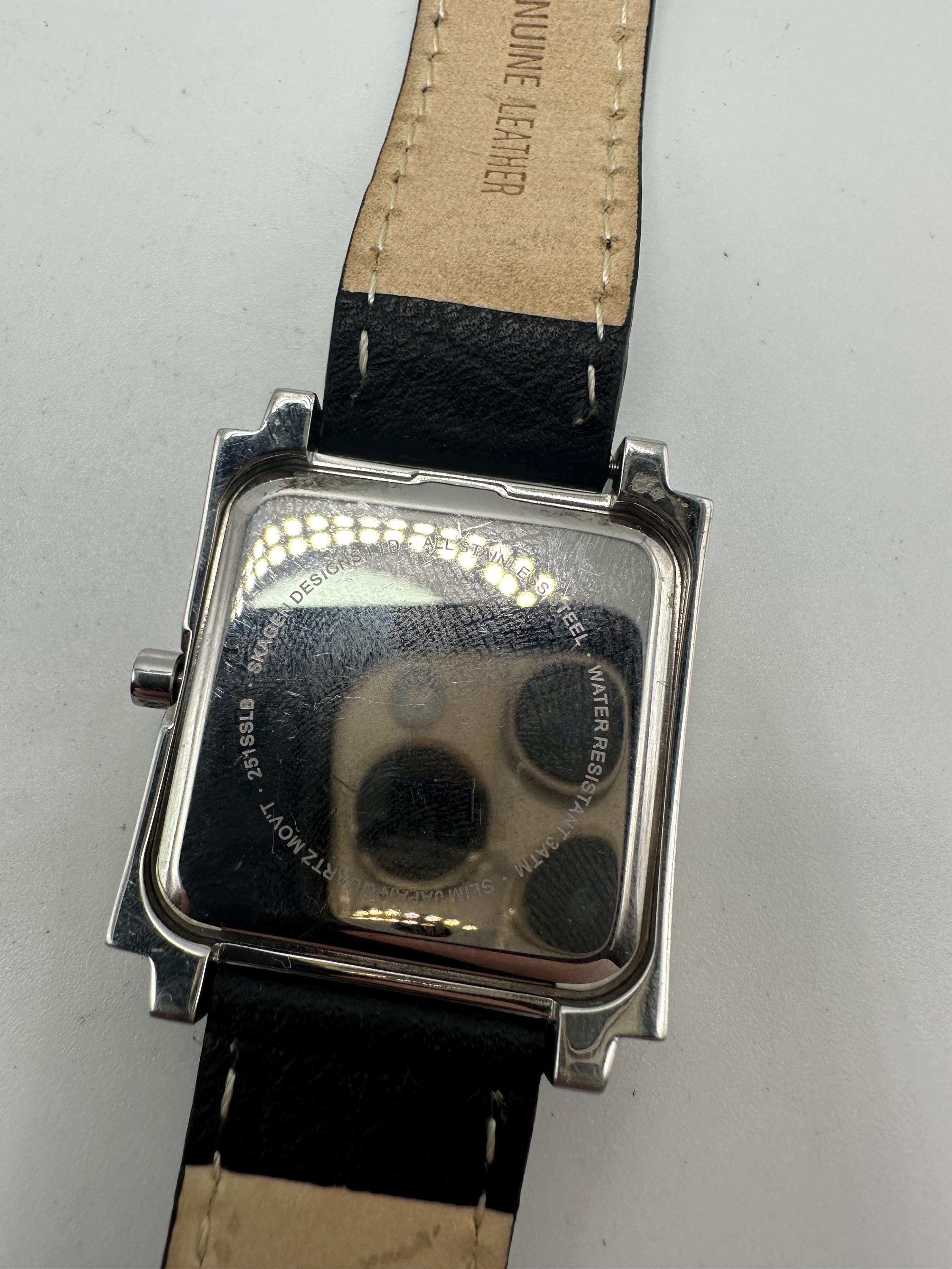 Skagen Scandinavian Minimalist Watch | Black Leather & Silver Skagen Men main image 2