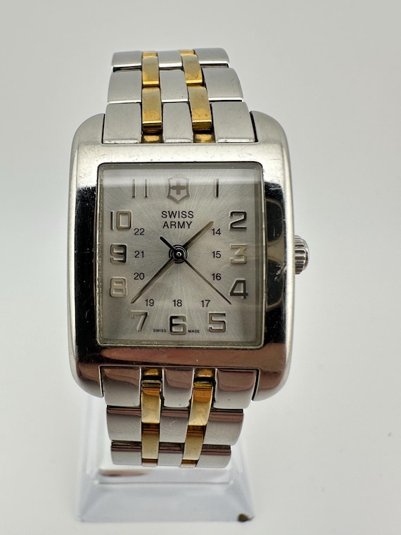 Victorianox Swiss Army Ladies Tank Watch Quartz Silver Gold  display picture 1