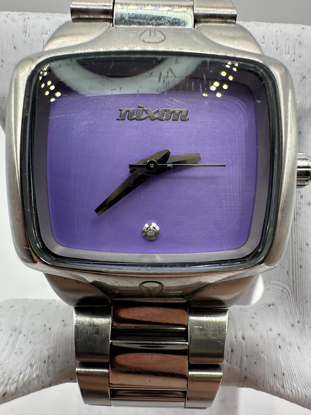 Nixon VIP Pass the Small Player Vintage Ladies Silver Tone Watch