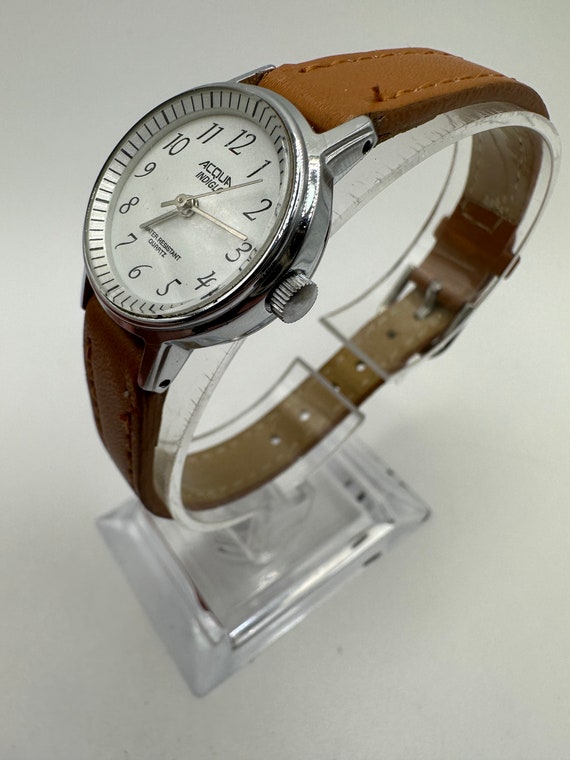 vintage Acqua by Timex ladies indiglo Watch silve… - image 2
