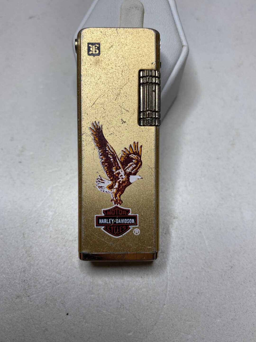 Vintage Harley Davidson Butane Lighter Gold Made in Korea Etsy