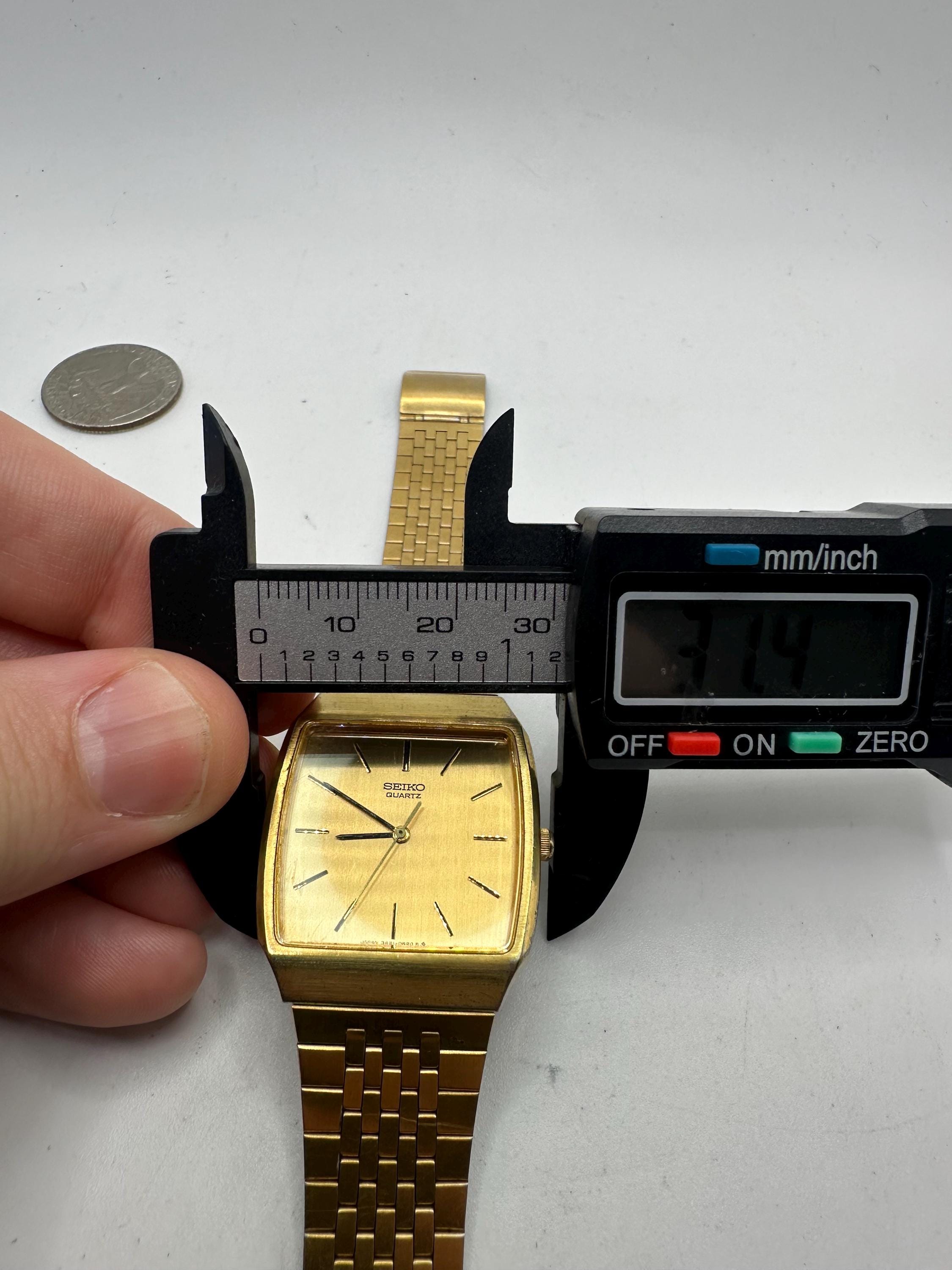 Seiko 3421 Vintage Gold Tone Tank Watch Quartz Men Women 