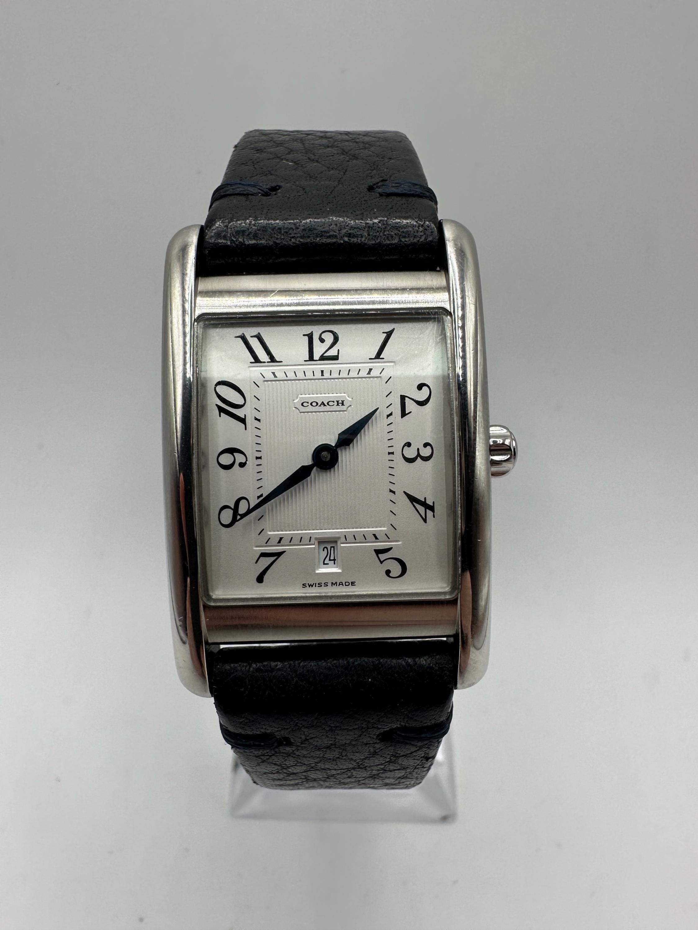 coach tank ヴィンテージ 稼働品 美品 Vintage Coach Ladies Tank Watch Swiss Movement Silver Tone Gift