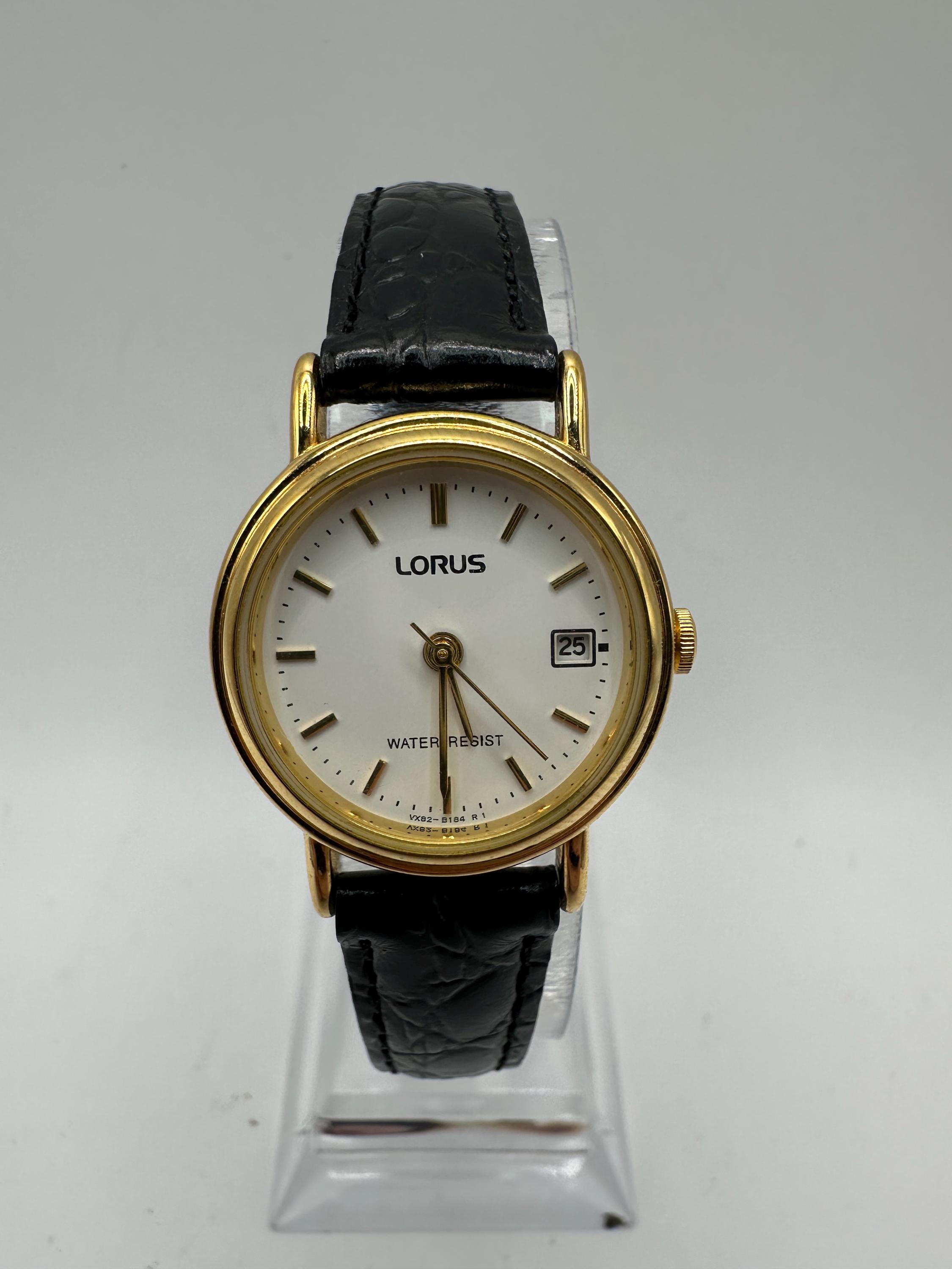 10/$20 Lorus by Seiko University of Washington Goldtone Leather Women\'s Watch Lorus by Seiko Vintage Ladies Gold Tone Dress Watch White  main image 4