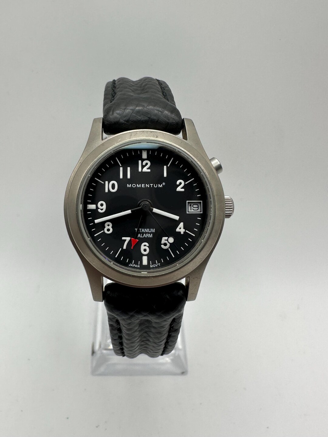 Vintage Momentum by St Moritz Ladies Titanium Alarm Watch Silver