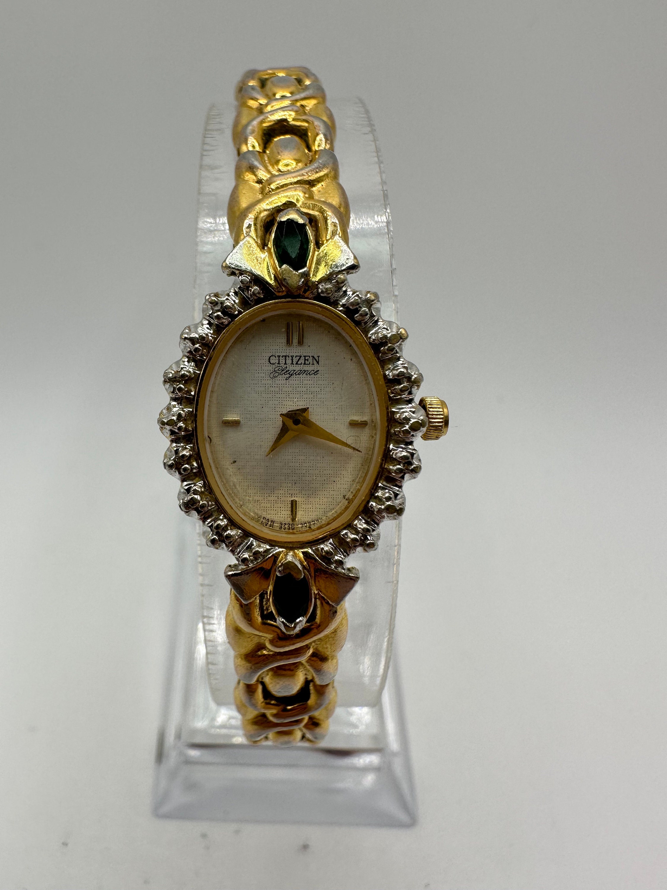 Vintage Citizen Elegance Ladies Quartz Dress Watch Faux Gold