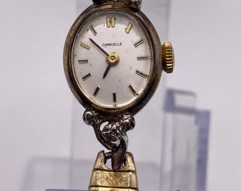 Vintage Caravelle von Bulova N2 1972 mechanischer Wind Goldton Damen Damen Kleid Cocktailuhr Geschenk ihre Frauen Art Deco