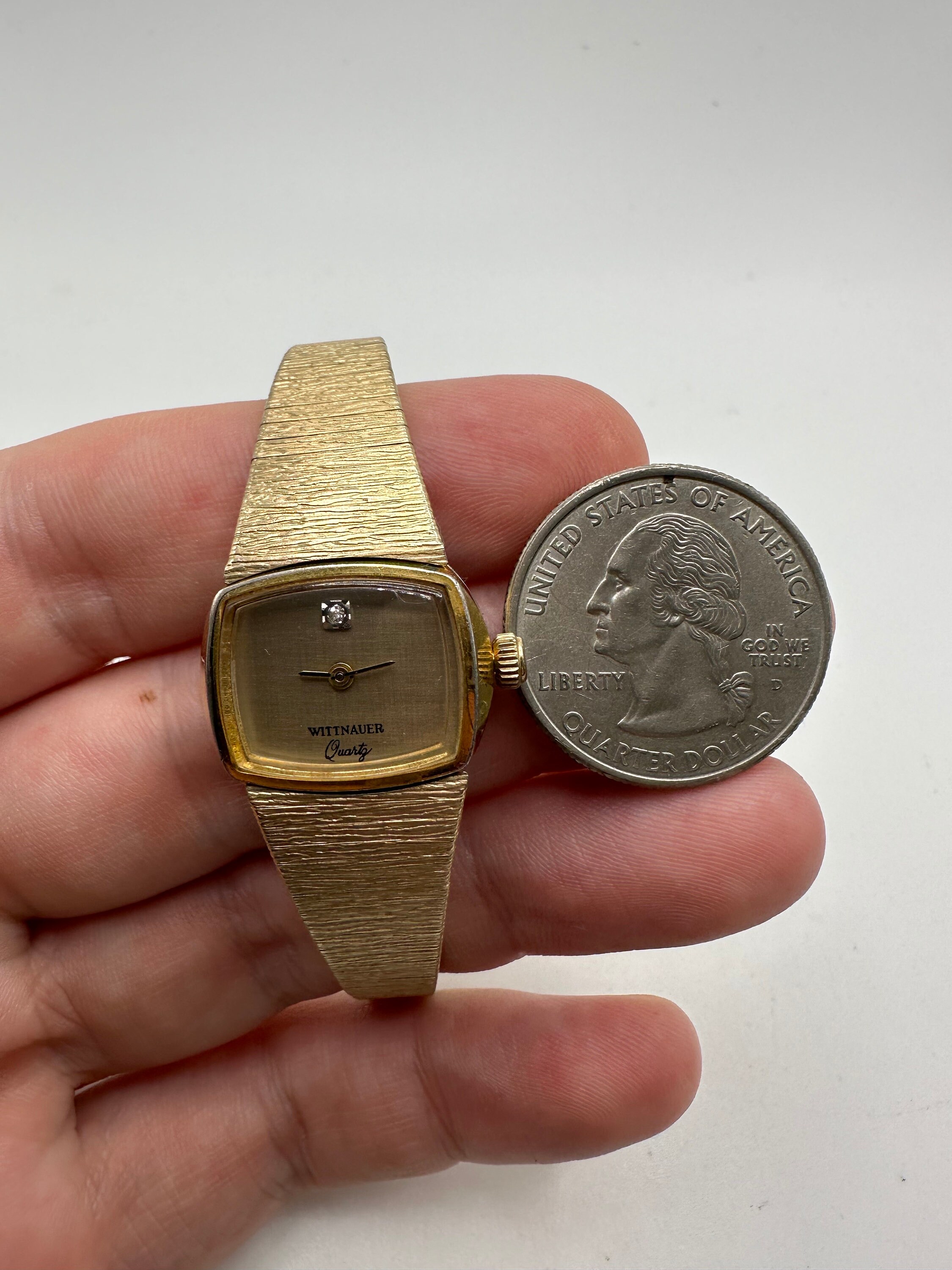 Wittnauer Gold-Tone Oval Watch Vintage Ladies Wittnauer Swiss Made Gold Tone Dress Oval  main image 2