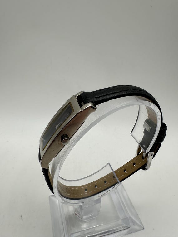 Vintage Esq by Movado Ladies Silver Tone Tank Watch Swiss 