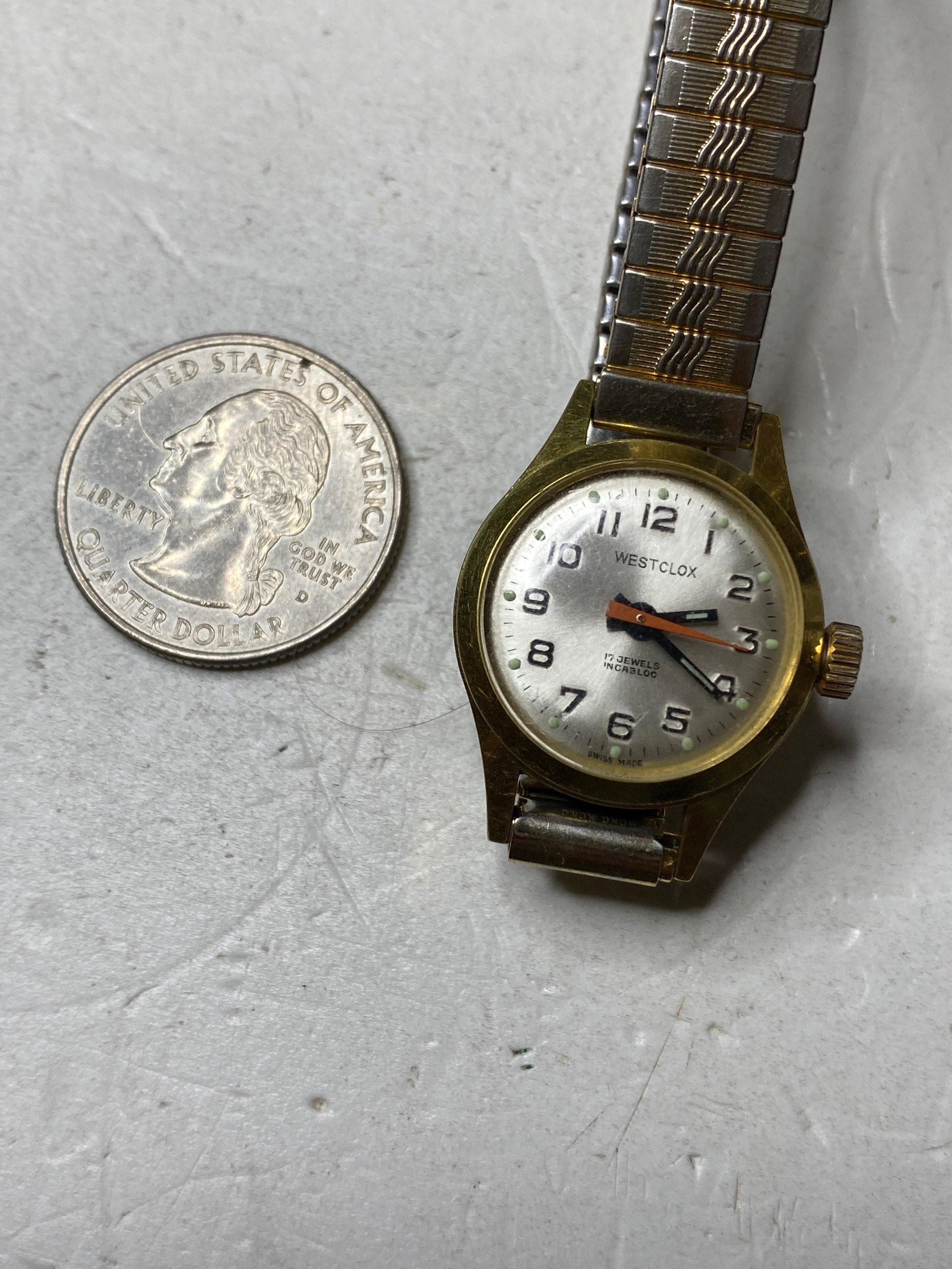 Vintage Westclox 17 Jewels Mechanical Wind 24mm Watch Gift Her