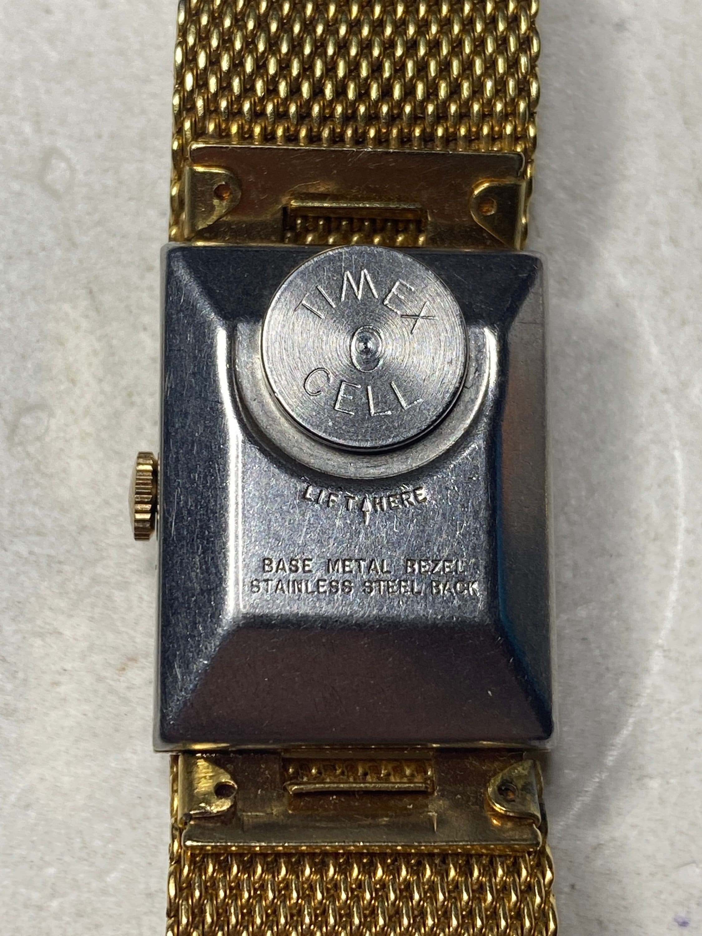 Timex Rare Vintage Mechanical Ladies Watch Gold-Tone Mesh Bracelet Silver Dial Ladies TIMEX Mechanical Watch Vintage Stainless Steel Mesh  main image 3