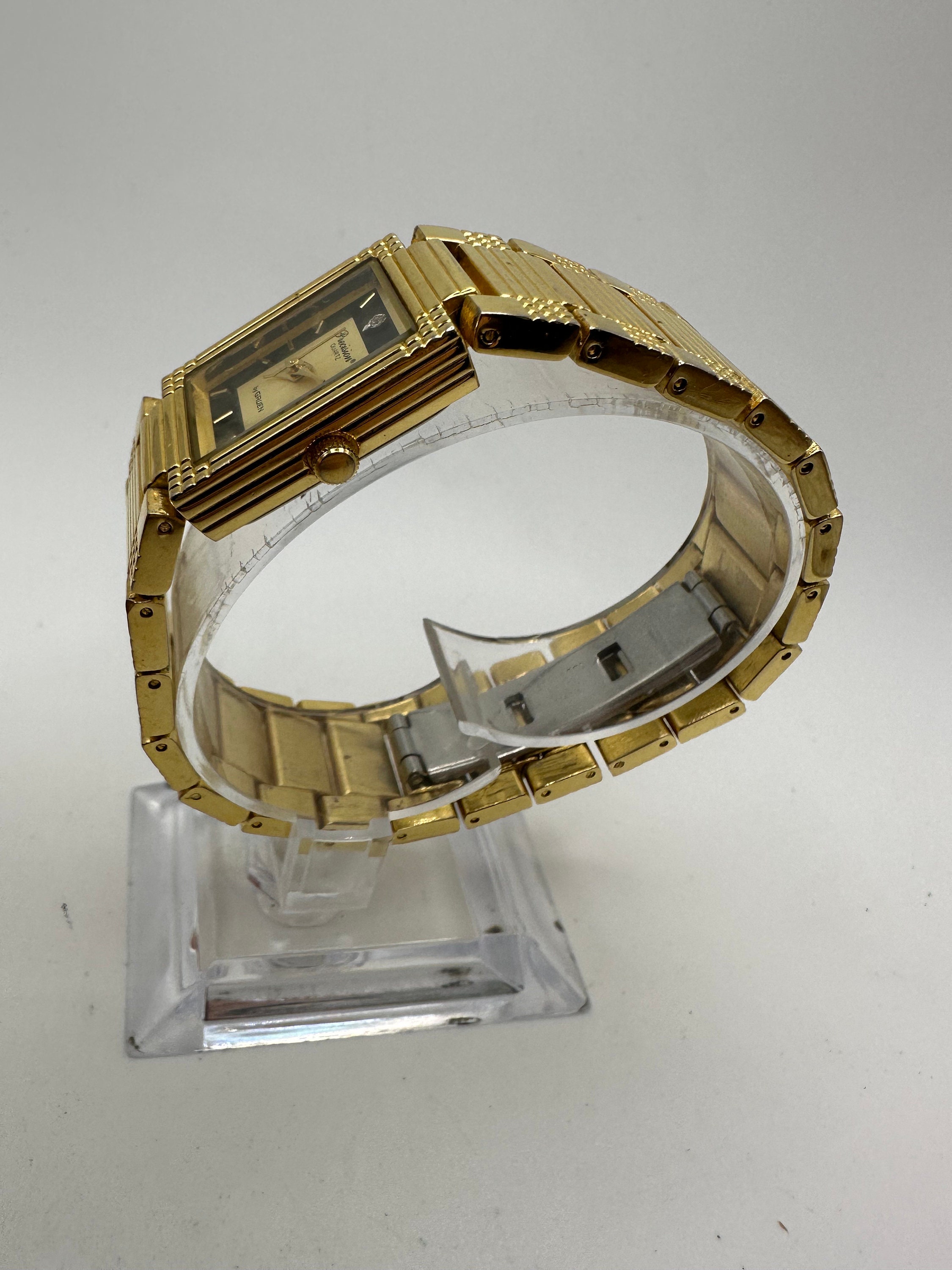 Vintage Gruen Precision Ladies Tank Watch Gold Tone Gift Her  display picture 3