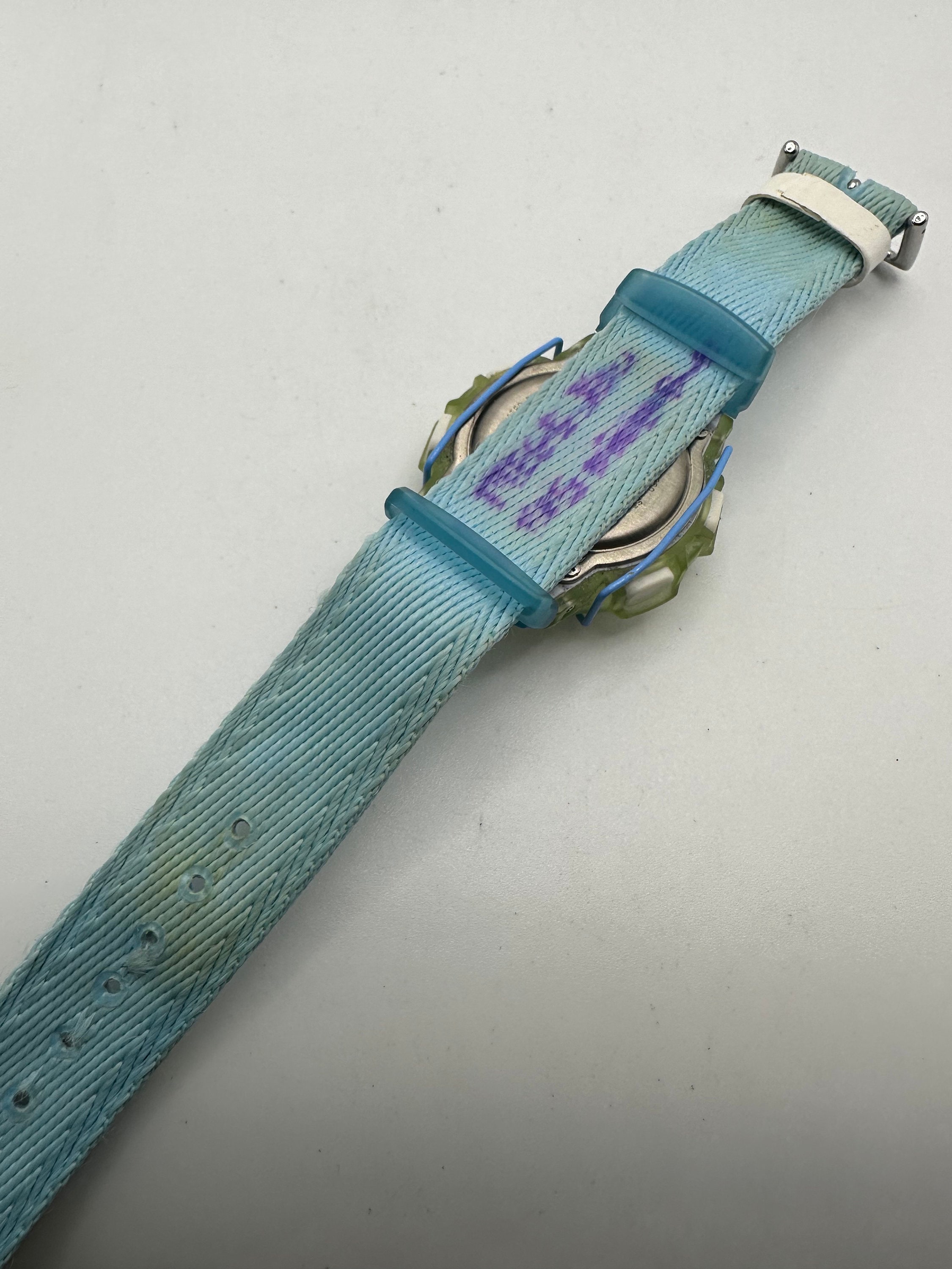 Vintage Casio Baby G-160 Shock Ladies Blue Green Digital