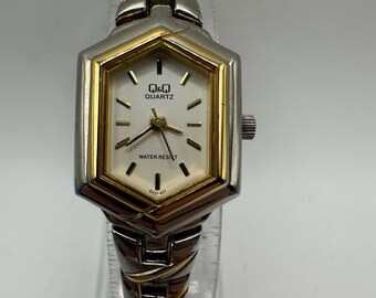QQ by citizen ladies silver tone Japan tank Watch large wrist gift for her women mom sale designer fashion dress minimalist